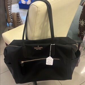 kate spade New York Black Nylon Weekend Tote